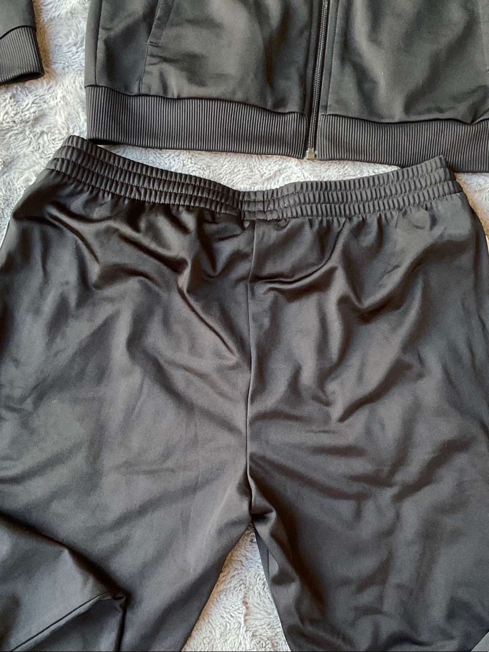 adidas Black & White 3-Stripe Track Jacket and Joggers Set - Picture 6 of 9